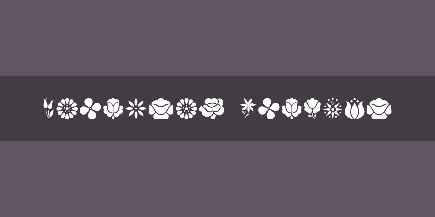 Kalocsai Flowers Font preview